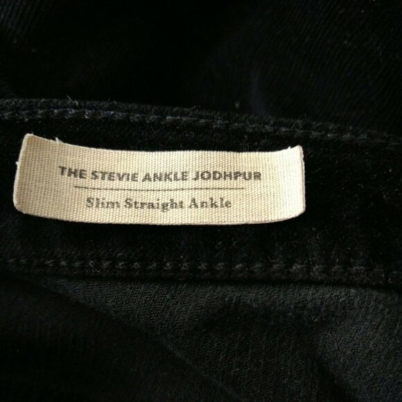 Adriano Goldschmied AG Stevie Slim Ankle Jodhpur Corduroy Pants Size 28 Black - Picture 7 of 11